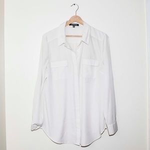 Chaus Simple Cream Button Down